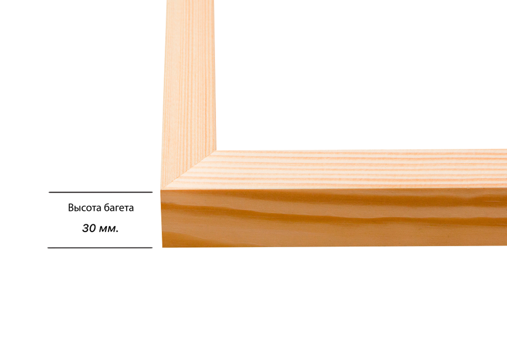 Деревянная рама 65x100 для картин на подрамнике сеч. 24x15