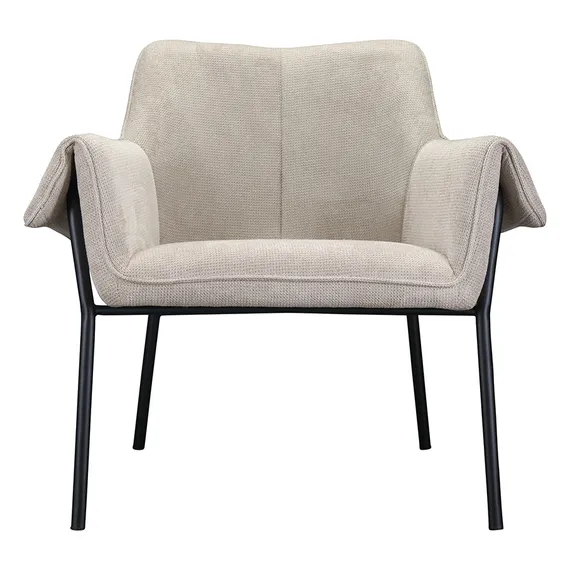 Лаунж-кресло Luras серо-бежевый шенилл