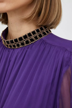 Платье шелк длинное пурпур