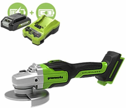 УШМ GREENWORKS GD24AGK2 в компл. с АКБ 2Ач. и ЗУ (3200207UA)