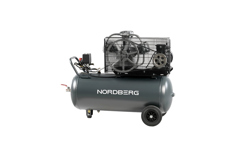 Компрессор поршневой с ременной передачей 380В, ресив. 100л, 580л/мин NORDBERG NCP100/580