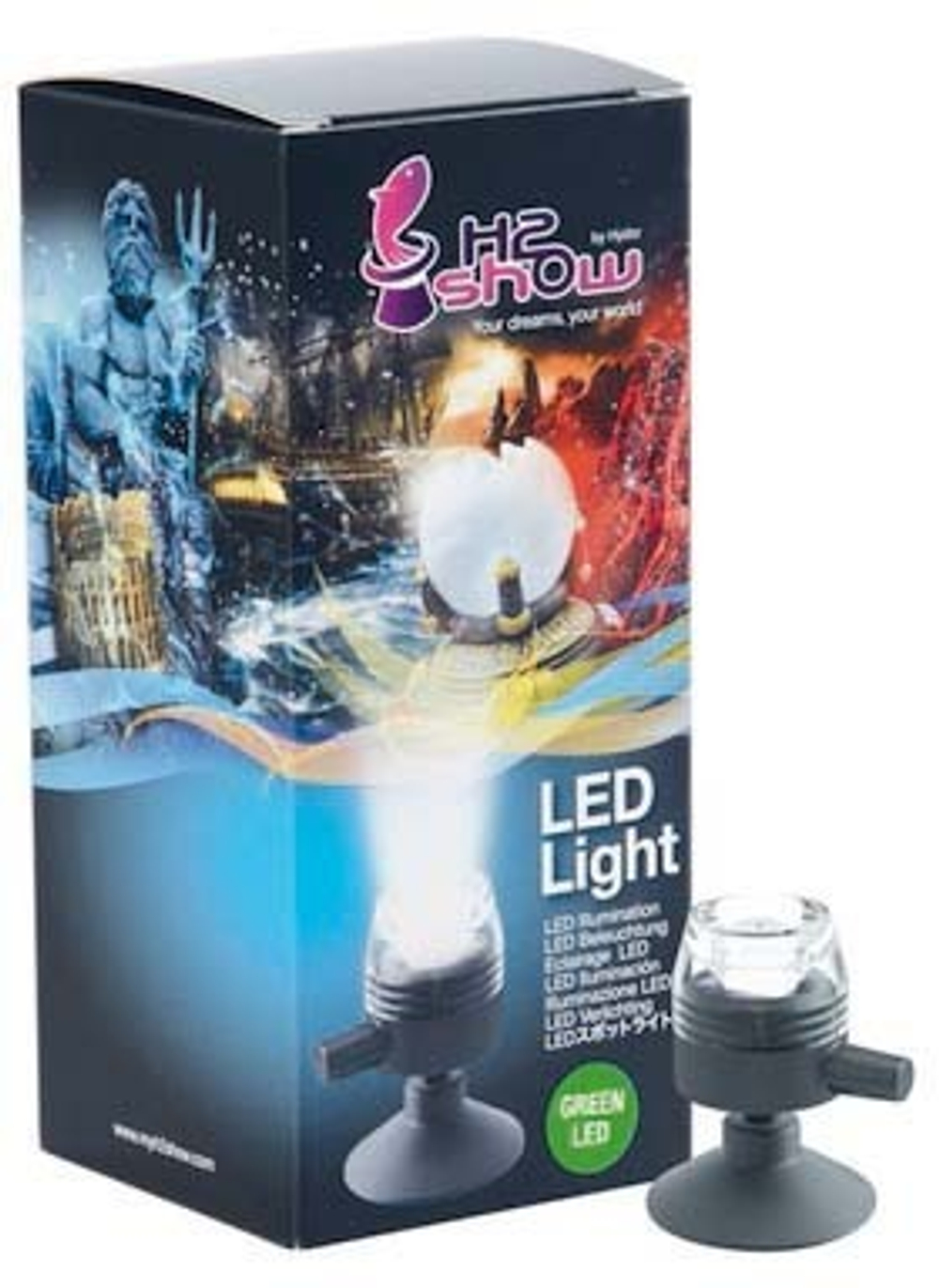 Hydor H2SHOW подсветка для аквариумов и аэраторов 3LED Light зеленая, подводная