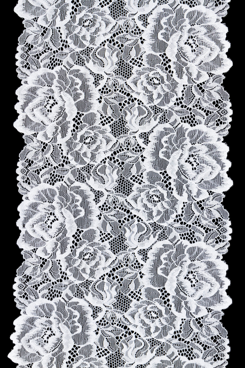 Эластичное кружево холодное белое ширина 21 см