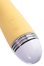 Желтый вибратор Calla - 22 см. (Цвет: желтый)