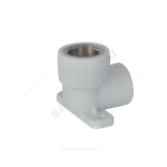 Угольник PP-R комбинированный белый Дн 20х1/2" ВР с креплением VALFEX 10120020