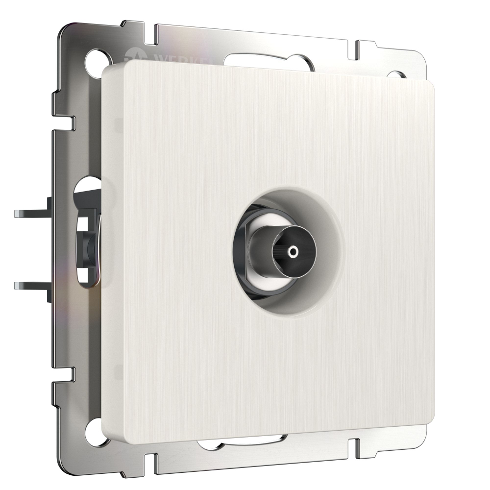 ТВ-розетка оконечная (перламутровый рифленый)