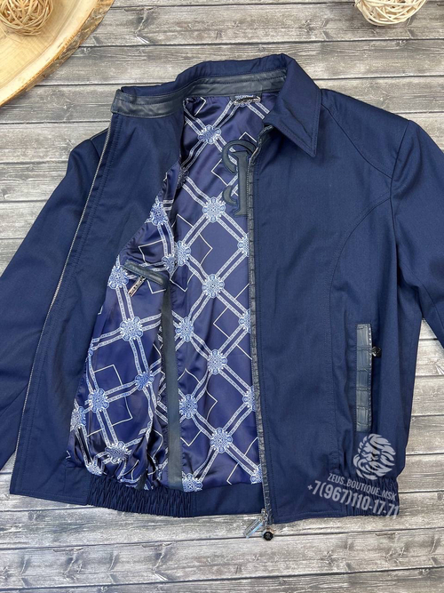 Куртка Stefano Ricci со вставками из кожи крокодила