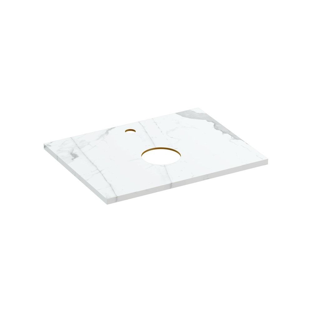 Столешница STONE из керамогранита Energy 80х45х2 белый матовый