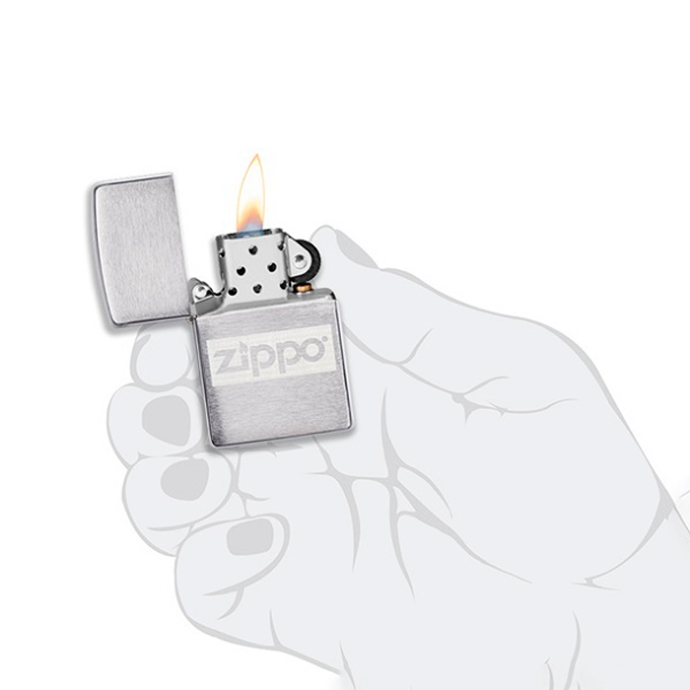 Подарочный набор Zippo (зажигалка Brushed Chrome и фляжка)