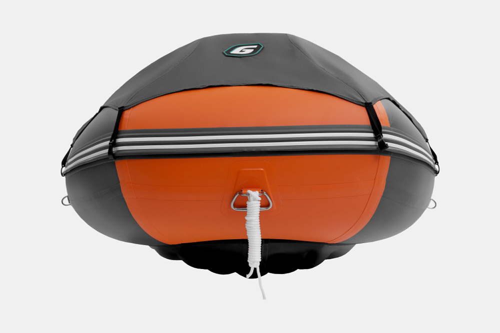 Надувная лодка GLADIATOR E380PRO оранжево-темносерый