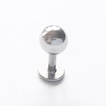 Лабрет (микроштанга) для пирсинга 4 мм из медицинской стали с шариком 4 мм. 1 шт