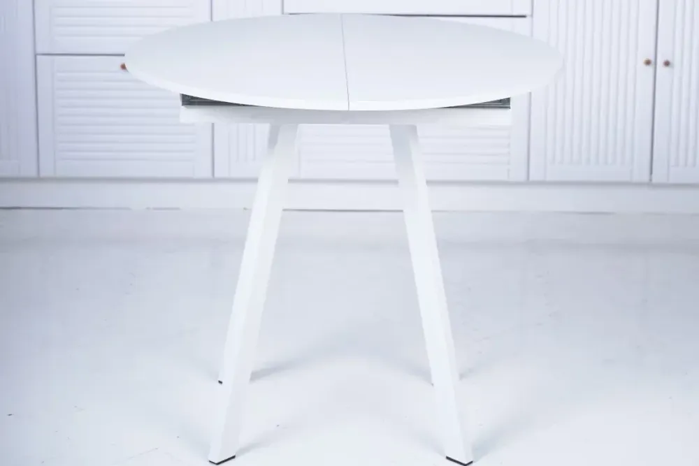 Стол обеденный Элип (профиль) каркас белый