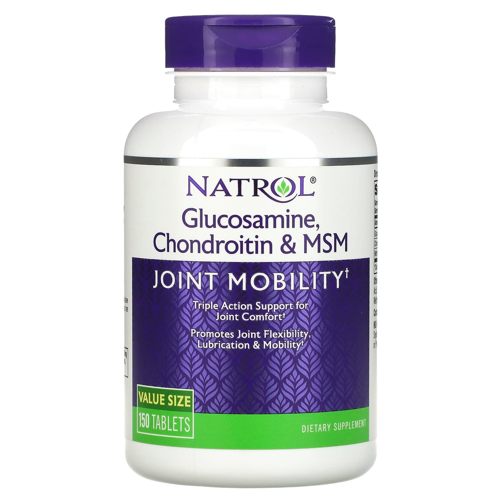 Natrol, Глюкозамин, хондроитин и MSM, 150 таблеток
