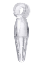 Анальная втулка с кольцом на палец (Цвет: прозрачный)