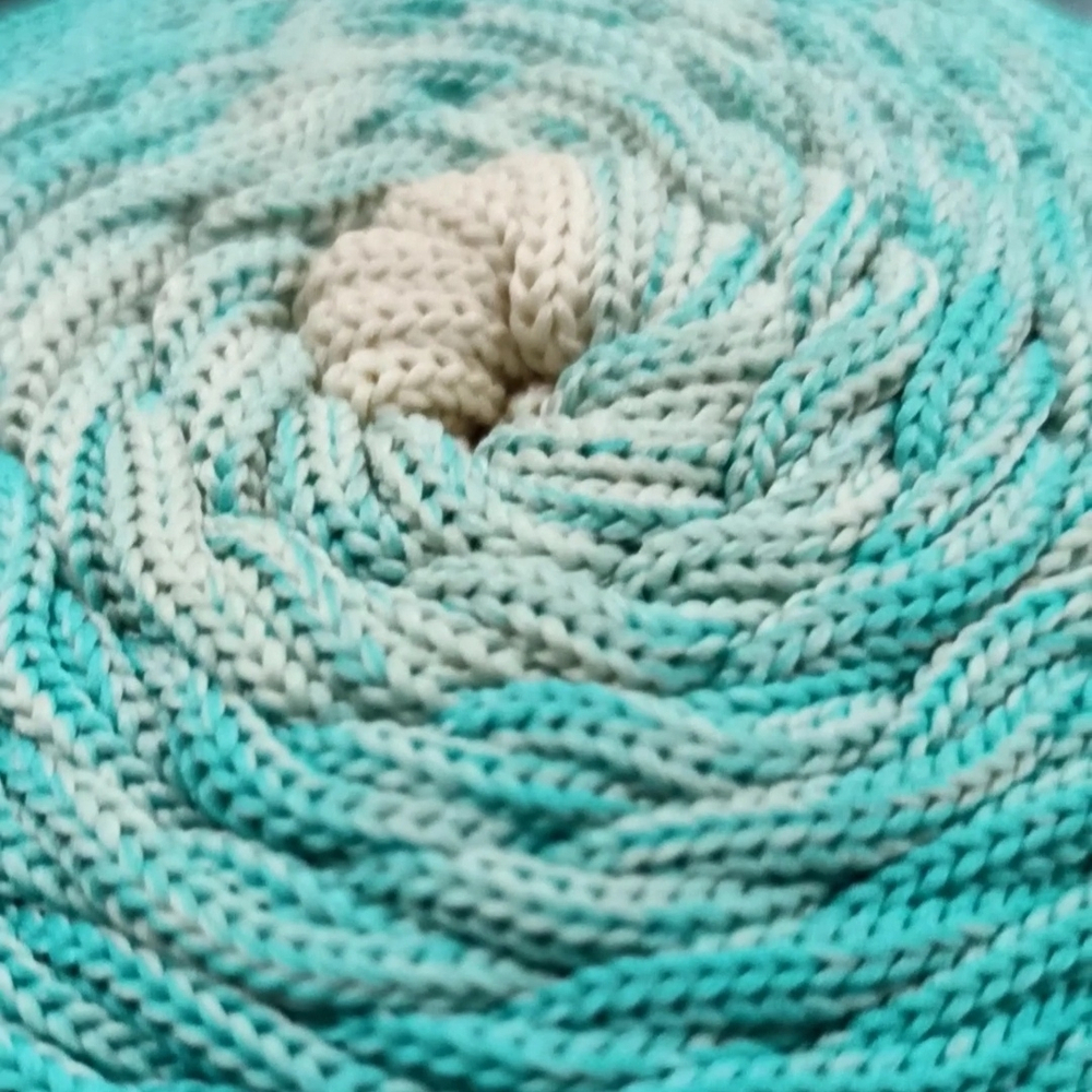 Полиэфирный шнур круглый 3 мм Градиент Морской в Пломбир