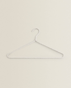 ZARA HOME БЕЖЕВЫЕ ВЕШАЛКИ ИЗ ХЛОПКА И ЛЬНА (4 ШТ.)