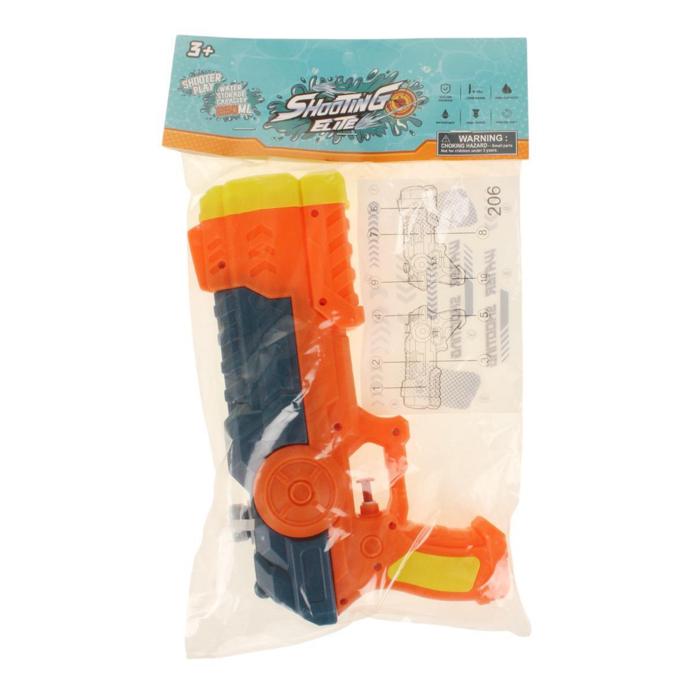 Водный пистолет 35см. оранжевый, пакет ST206A