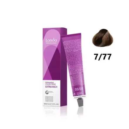 Londa Color стойкая крем-краска, 7/77 блонд интенсивно-коричневый, 60мл