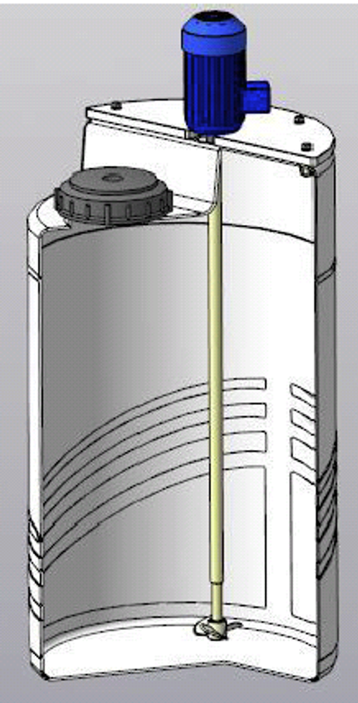 Емкость дозировочная 100 белый с пропеллерной мешалкой ЭкоПром Дозировочные 100 л. вертикальная цилиндрическая (472x472x820см;15,5кг;Белый) - арт.557286