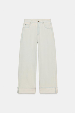 ZARA ДЖИНСЫ BAGGY СО СРЕДНЕЙ ПОСАДКОЙ — ZW COLLECTION, ГОЛУБОЙ