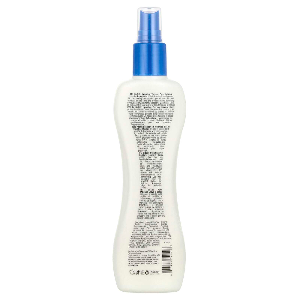 Biosilk, Hydrating Therapy®, несмываемый спрей Pure Moisture, 207 мл (7 жидк. унц.)
