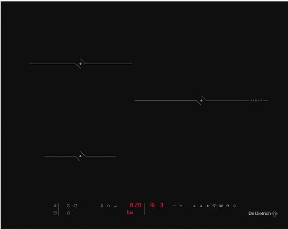 Индукционная стеклокерамич. панель De Dietrich DPI4301BP