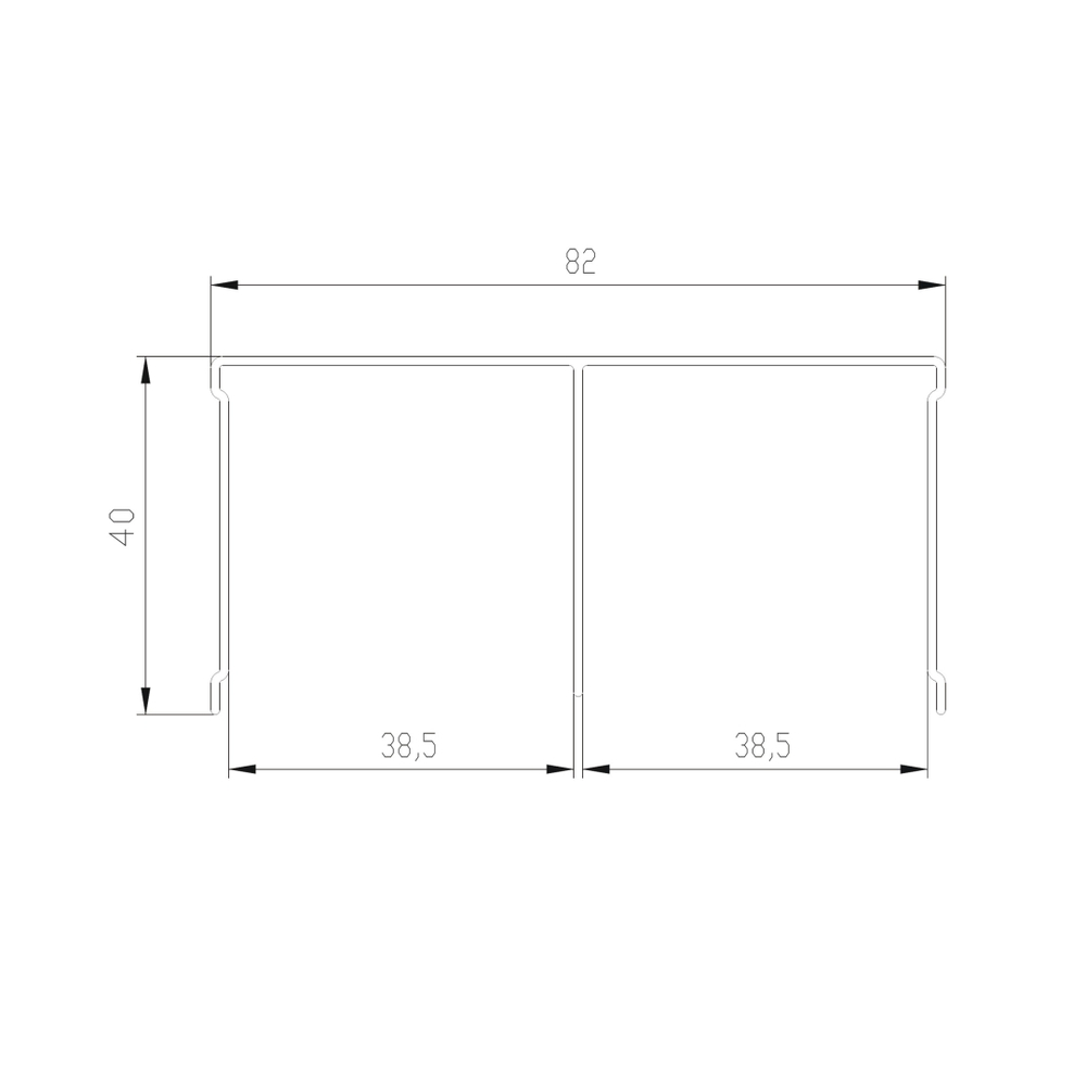ЭКО Направляющая верхняя двухполозная (1,75 м) шампань матовая (AL) (AE0492) Aristo (Акция)