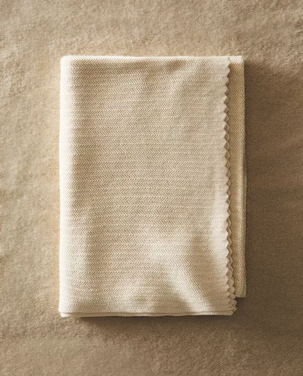 ZARA HOME ДЕТСКИЙ ТРИКОТАЖНЫЙ ПЛЕД, ЭКРЮ