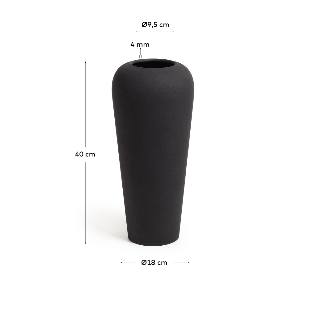 Walter Маленькая металлическая ваза черного цвета 40 см