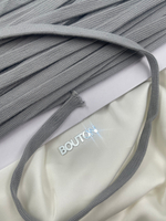 Шнур плоский серый метражом 12 мм