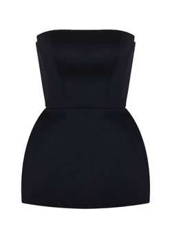 Корсет с баской из атласа