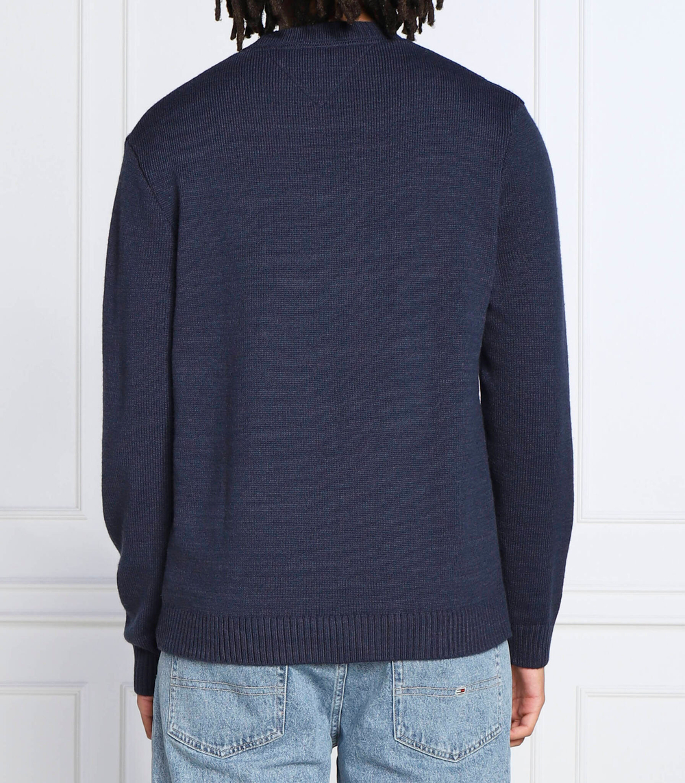 свитер signature Tommy Jeans - темно-синий(DM0DM15062)