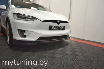Сплиттер бампера переднего V.2 для TESLA Model X (15-...)