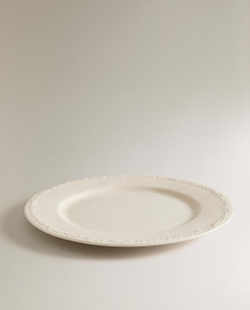 Zara Home набор столовой посуды из фаянса, цвет кремовый, 28.4 см