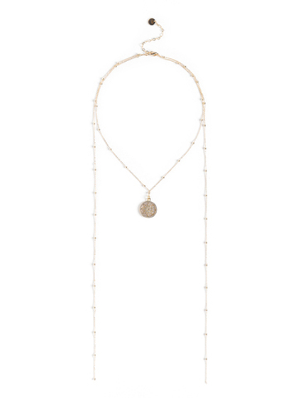 Колье "Sun white pearl" Gold