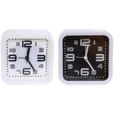 Будильник «Брук» 10*10*4,3см, микс цветов