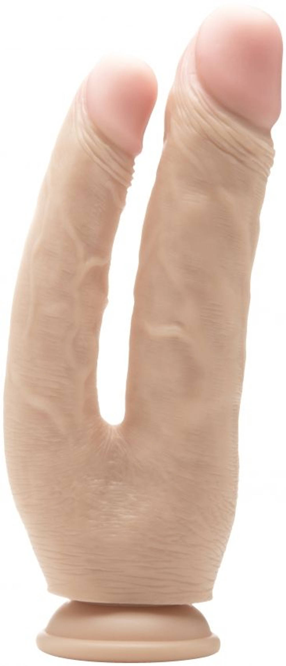 Телесный анально-вагинальный фаллоимитатор Realistic Double Cock 10 Inch - 25,5 см. (Цвет: телесный)