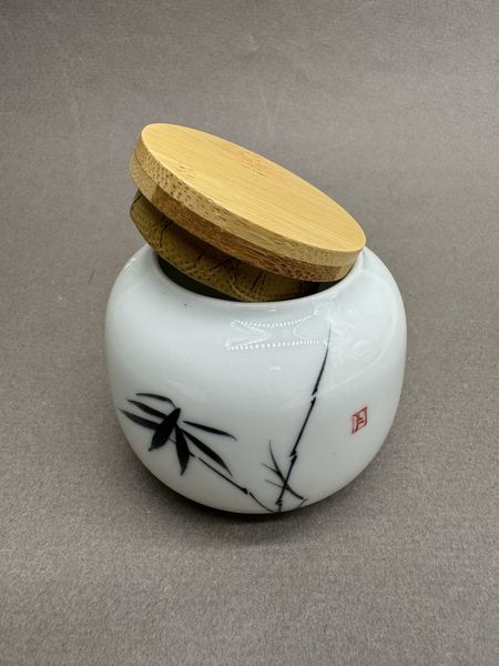 Чайница бамбук, фарфор, 250мл