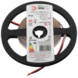 Светодиодная лента ЭРА LS2835 6-60-12-3500K-IP20-1 year-5m нейтральный белый свет | Светодиодные ленты 12В 1 год