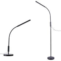 ULM-T619 10W-3000-6500K-DIM BLACK Торшер напольный светодиодный. 10W. с регулировкой наклона. Сенсорный выключатель. Диммер. Черный. ТМ Uniel