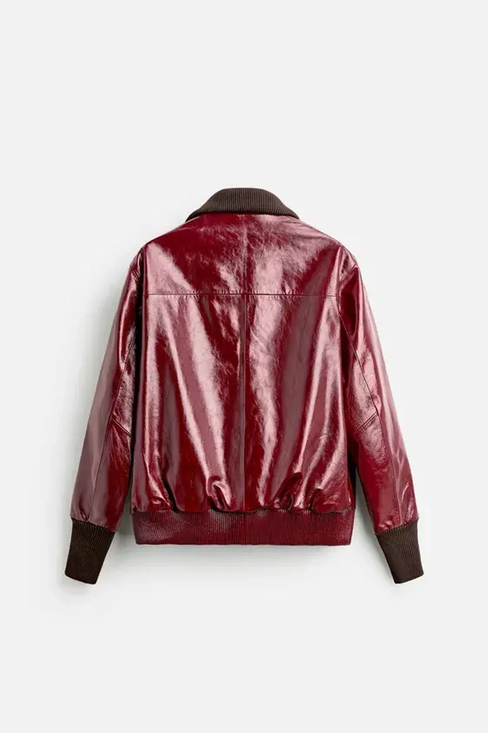 ZARA Х HARRY LAMBERT КОЖАНАЯ КУРТКА, КРАСНОВАТЫЙ