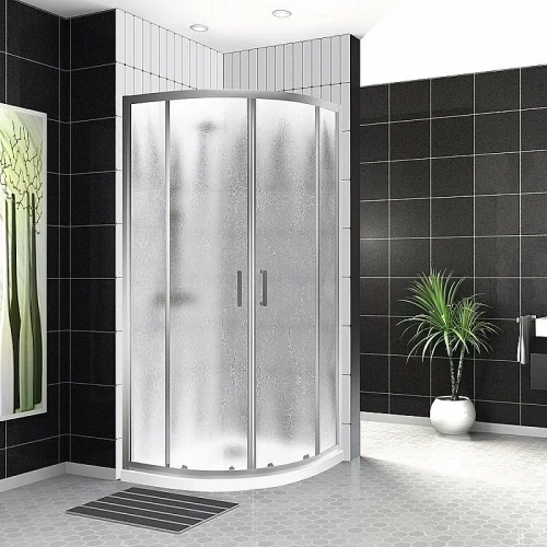 Душевой уголок BelBagno UNO-195-R-2-90-CH-CR 90х90 стекло шиншилла/профиль хром