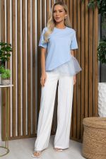 Блуза Нежный взгляд (голубая) Б13298-7М LT Collection