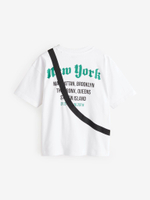 Футболка с сумкой для мальчика Next E45-698, Белый, Зеленый