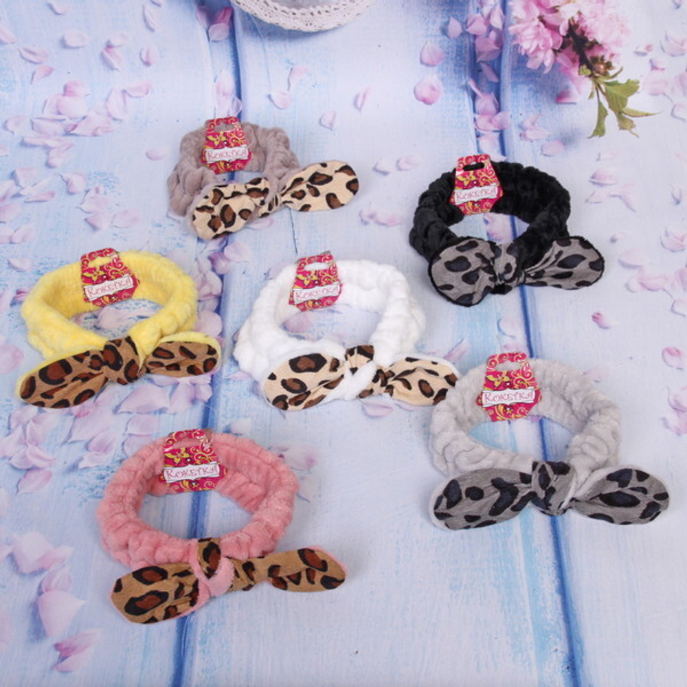 Повязка на голову «Beauty Mapafet- Леопард», 6 цветов, 6*20см