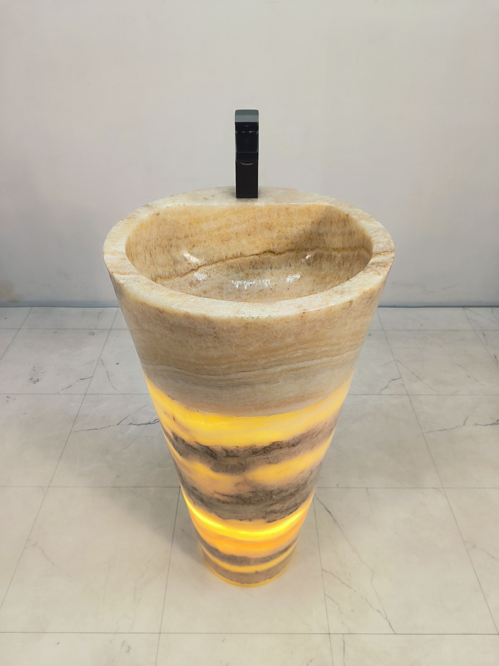 Раковина напольная из оникса Yellow ON-61346 (45*45*90)