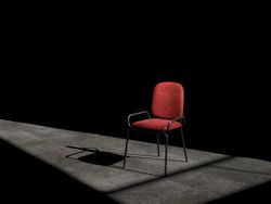 Стул Ror, Double Frame, велюр, черный/темно-красный