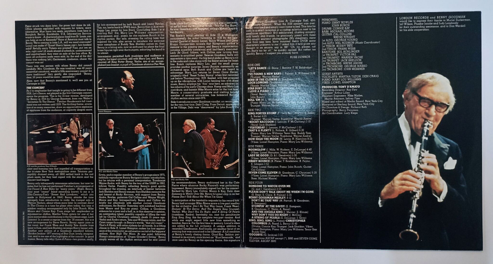 Винтажная виниловая пластинка LP Benny Goodman Live At Carnegie Hall 40th Anniversary Concert 2LP (USA 1978)