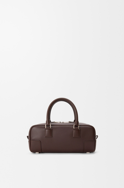 Loewe Укороченная сумка Amazona 23 из блестящей телячьей кожи, темно-каштановый