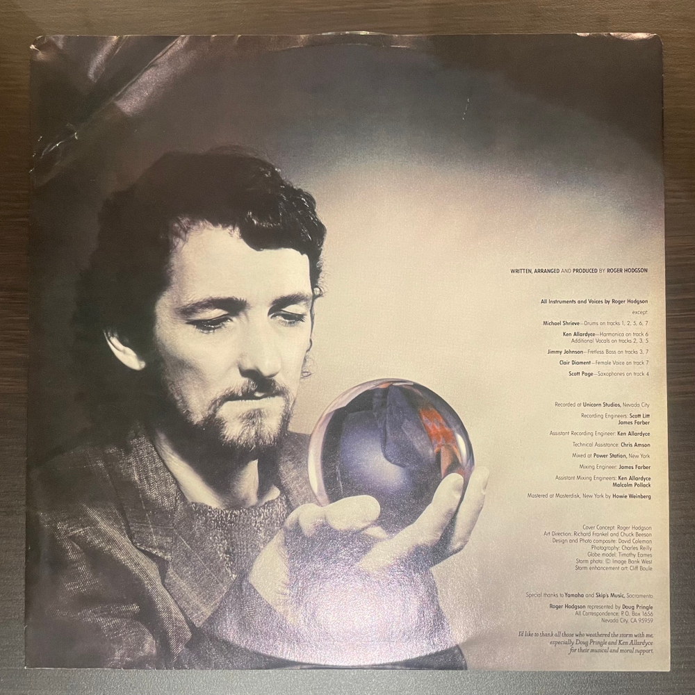 Виниловая пластинка Roger Hodgson ‎– In The Eye Of The Storm LP